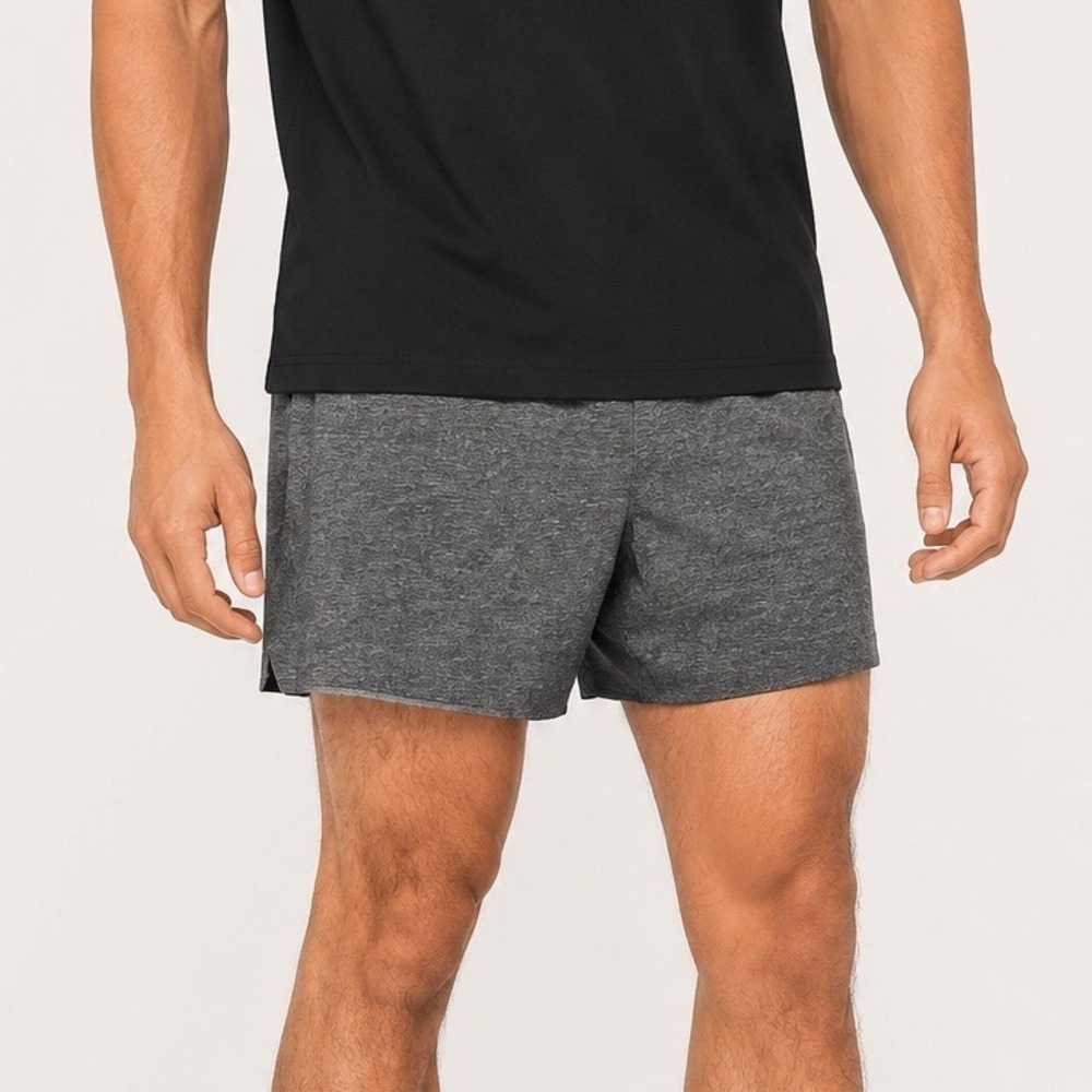 Lululemon Surge Short 4‎ Out Of Mind Liner Mens Small Gray Running Gym Training